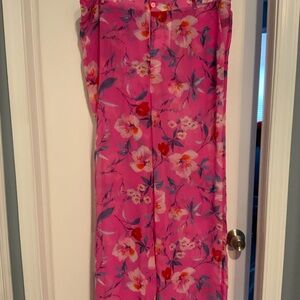 Fashion to Figure Hot Pink Floral Wide-Leg Jumpsuit